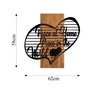 Wallity Peace At Home Peace in The World 1 - Escultura de Pared Nogal y Negro